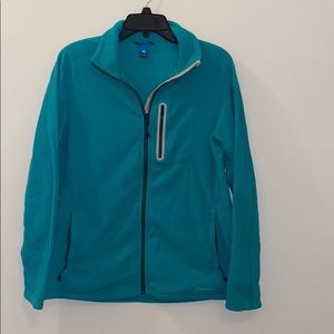 Eddie Bauer Full-Zip Teal Fleece Jacket